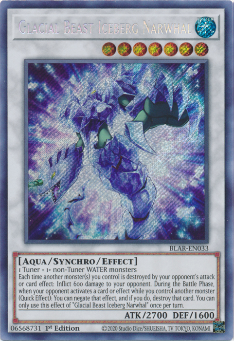 Glacial Beast Iceberg Narwhal [BLAR-EN033] Secret Rare | Pegasus Games WI