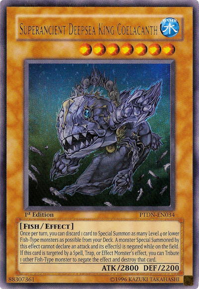 Superancient Deepsea King Coelacanth [PTDN-EN034] Ultra Rare | Pegasus Games WI