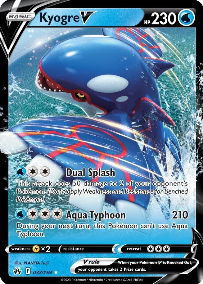 Kyogre V (037/159) [Sword & Shield: Crown Zenith] | Pegasus Games WI