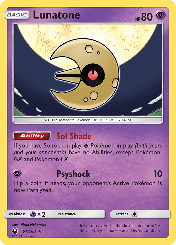 Lunatone (61/168) [Sun & Moon: Celestial Storm] | Pegasus Games WI