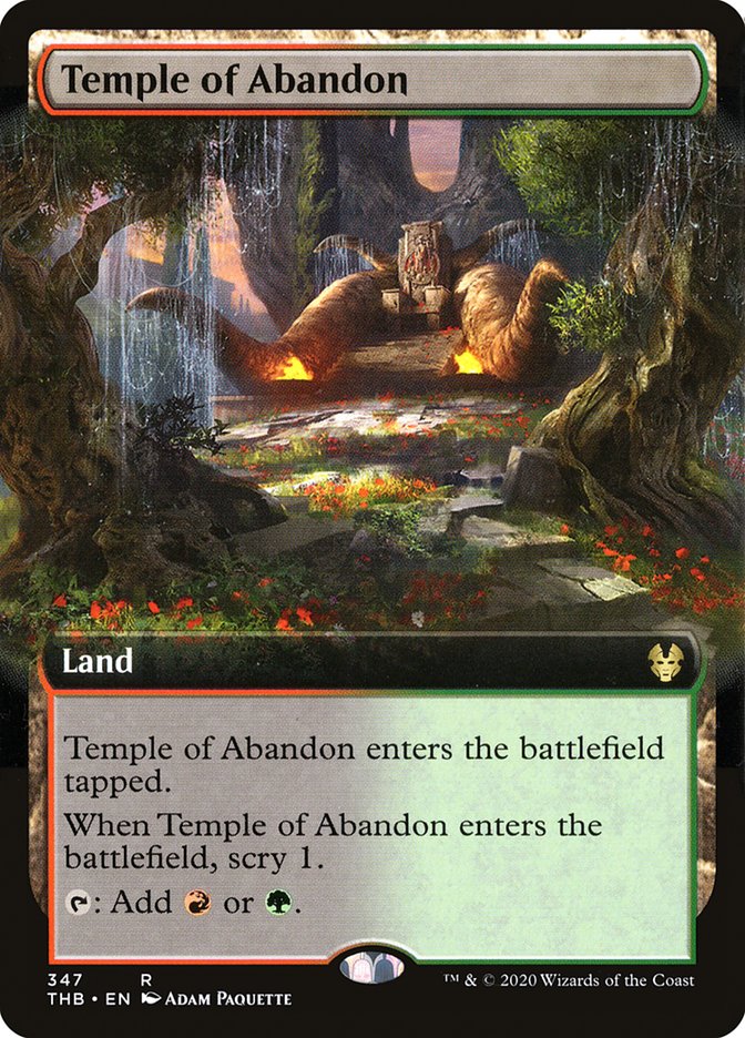 Temple of Abandon (Extended Art) [Theros Beyond Death] | Pegasus Games WI
