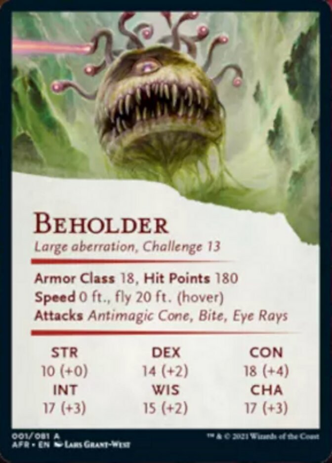 Beholder Art Card [Dungeons & Dragons: Adventures in the Forgotten Realms Art Series] | Pegasus Games WI