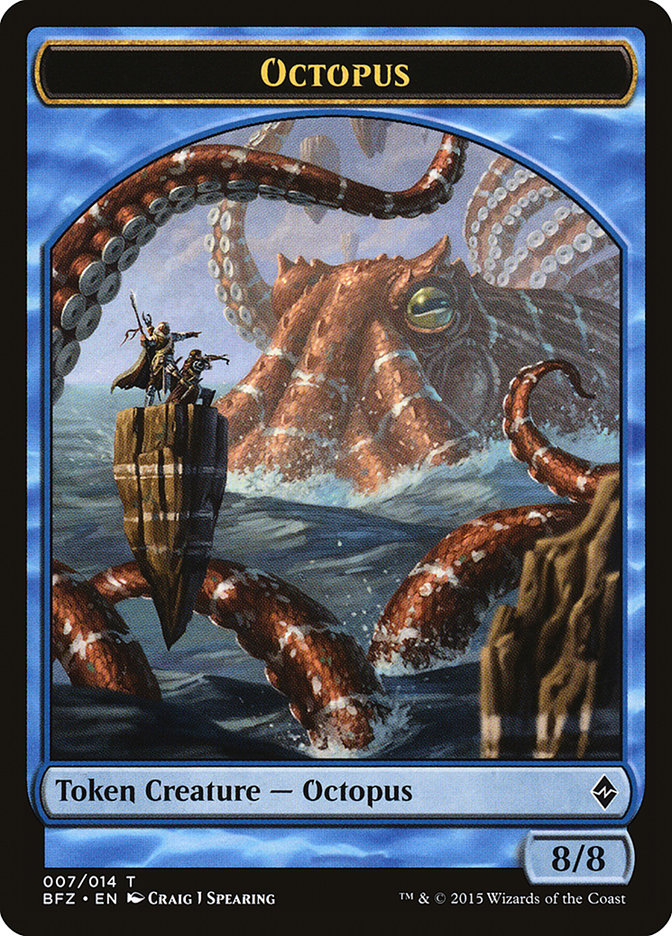 Octopus Token [Battle for Zendikar Tokens] | Pegasus Games WI