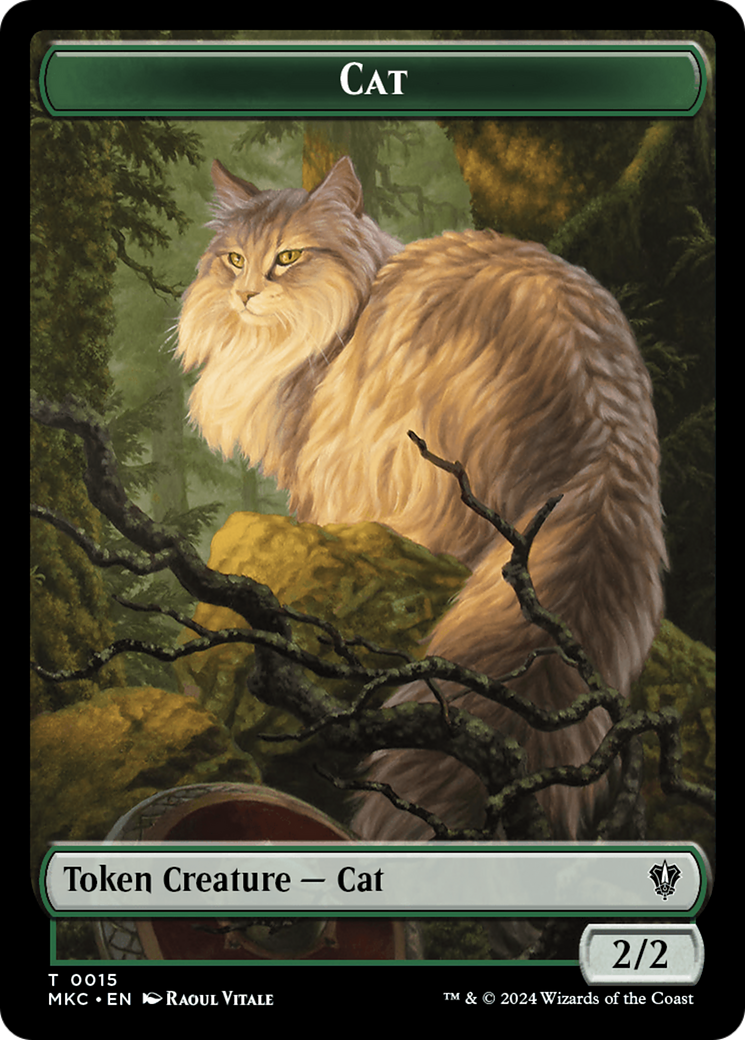 Drake // Cat Double-Sided Token [Murders at Karlov Manor Commander Tokens] | Pegasus Games WI