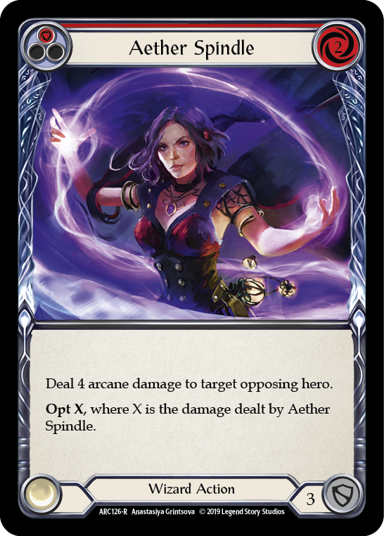 Aether Spindle (Red) [ARC126-R] 1st Edition Rainbow Foil | Pegasus Games WI