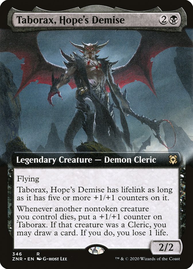 Taborax, Hope's Demise (Extended Art) [Zendikar Rising] | Pegasus Games WI