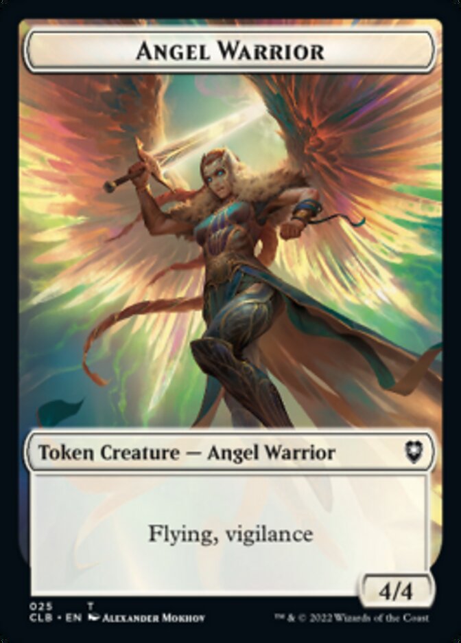 Kor Warrior // Angel Warrior Double-Sided Token [Commander Legends: Battle for Baldur's Gate Tokens] | Pegasus Games WI