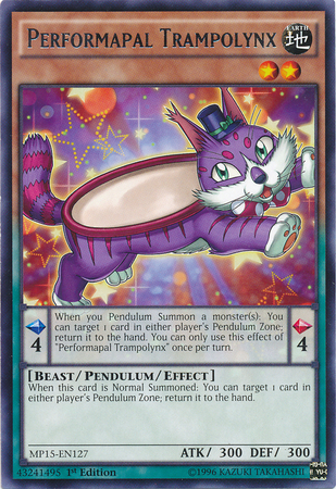Performapal Trampolynx [MP15-EN127] Rare | Pegasus Games WI