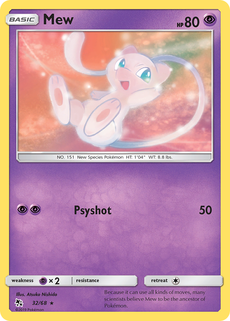Mew (32/68) [Sun & Moon: Hidden Fates] | Pegasus Games WI