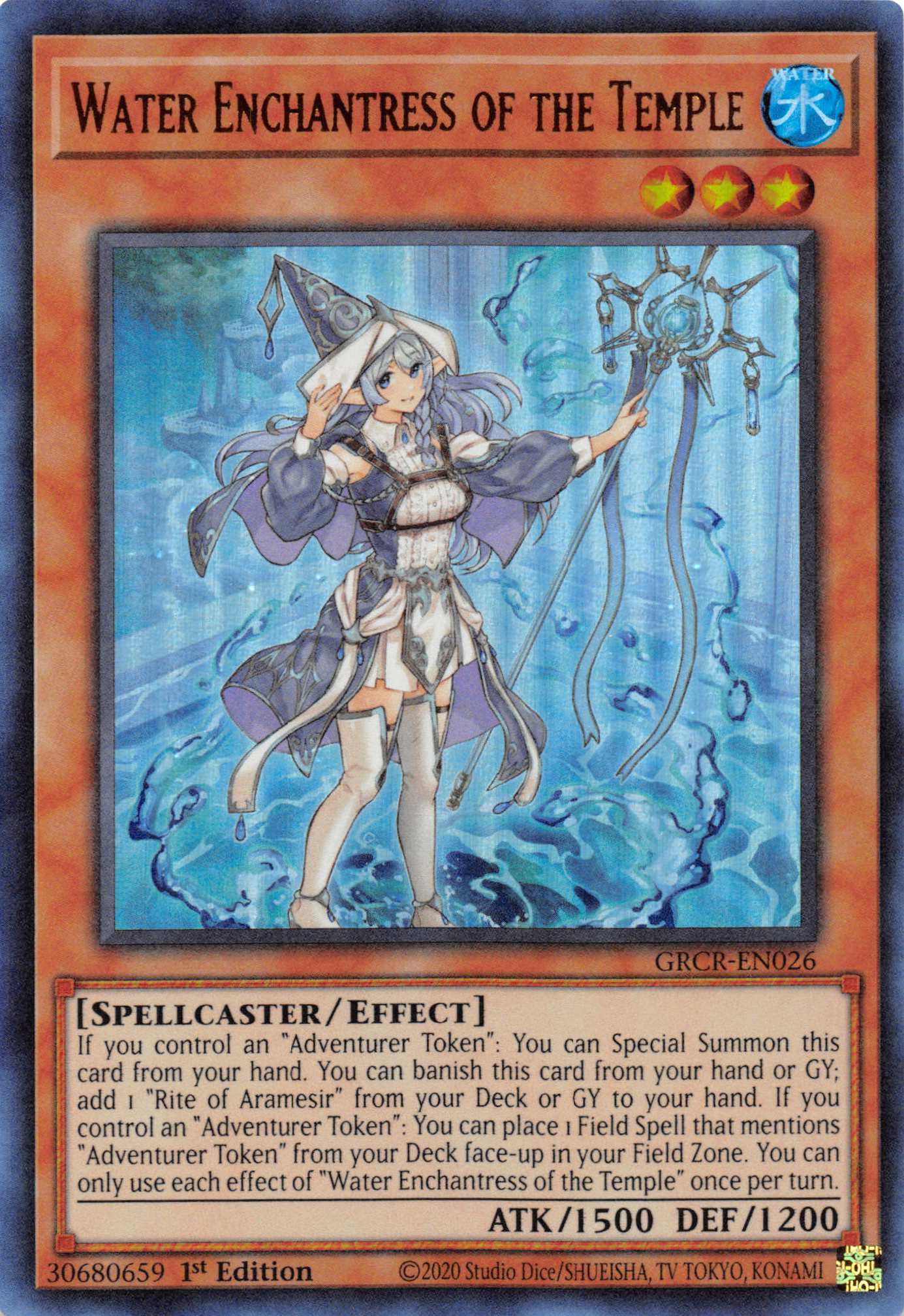 Water Enchantress of the Temple [GRCR-EN026] Ultra Rare | Pegasus Games WI