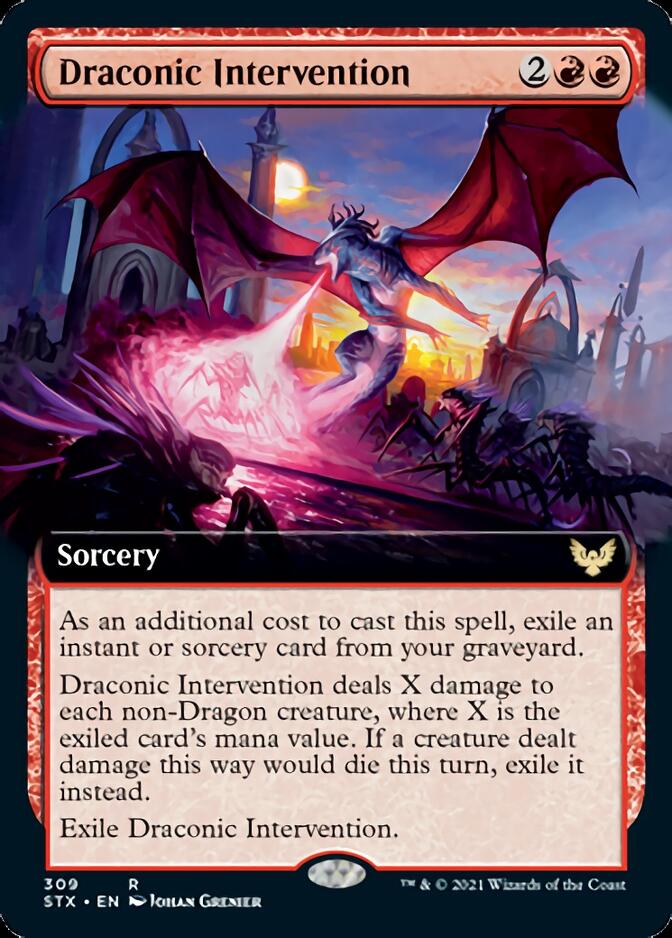 Draconic Intervention (Extended Art) [Strixhaven: School of Mages] | Pegasus Games WI