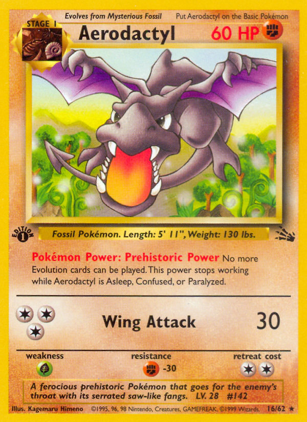 Aerodactyl (16/62) [Fossil 1st Edition] | Pegasus Games WI