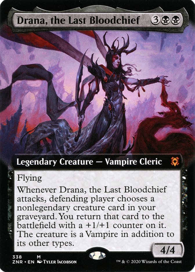 Drana, the Last Bloodchief (Extended Art) [Zendikar Rising] | Pegasus Games WI