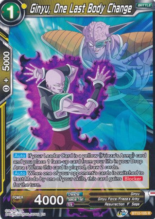 Ginyu, One Last Body Change [BT12-105] | Pegasus Games WI