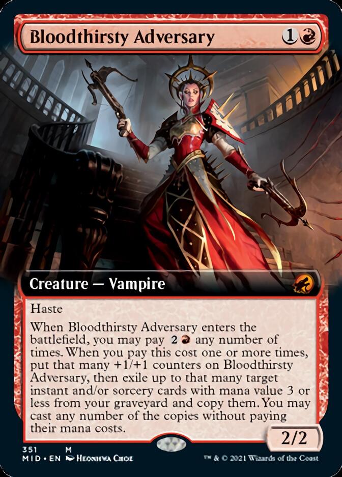 Bloodthirsty Adversary (Extended Art) [Innistrad: Midnight Hunt] | Pegasus Games WI