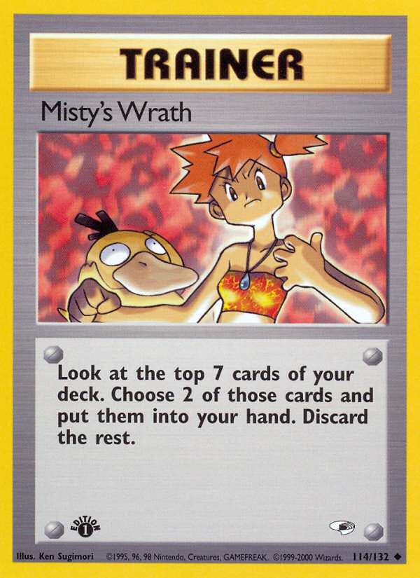 Misty's Wrath (114/132) [Gym Heroes 1st Edition] | Pegasus Games WI