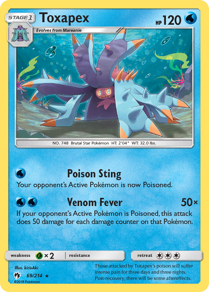 Toxapex (69/214) [Sun & Moon: Lost Thunder] | Pegasus Games WI