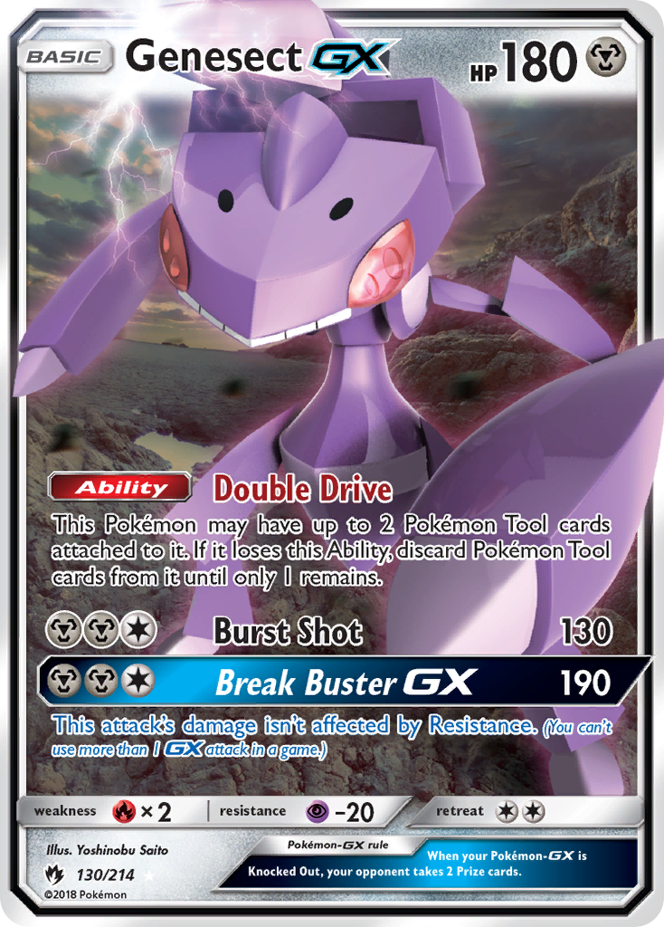 Genesect GX (130/214) [Sun & Moon: Lost Thunder] | Pegasus Games WI