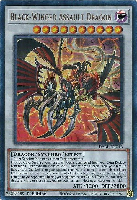 Black-Winged Assault Dragon [DABL-EN042] Ultra Rare | Pegasus Games WI
