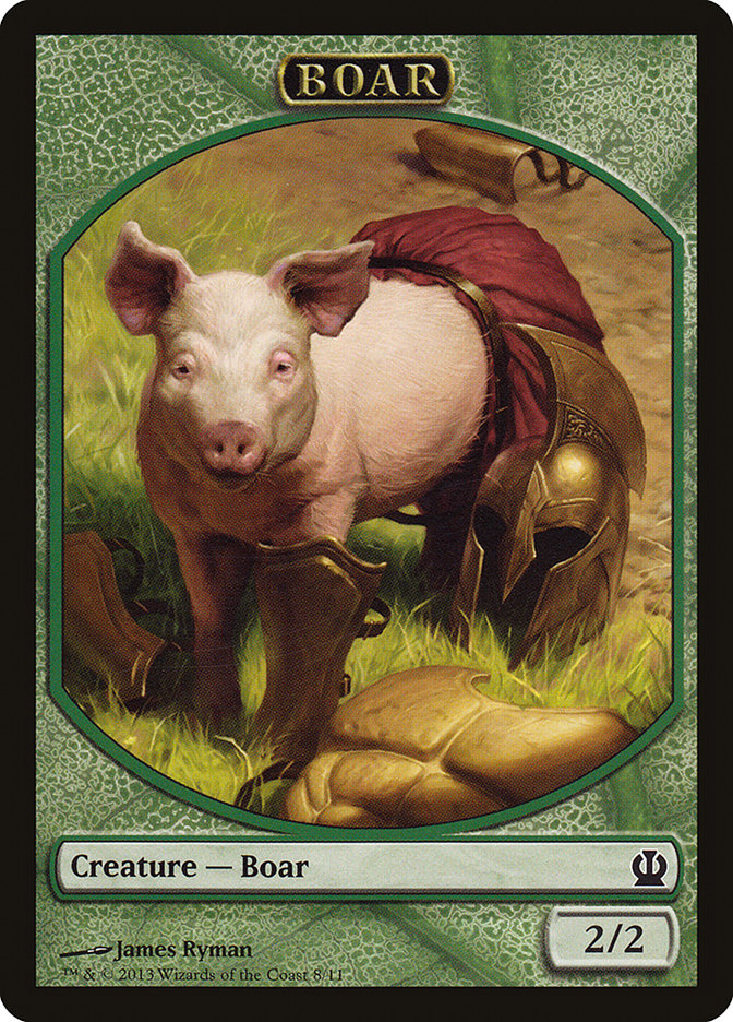 Boar Token [Theros Tokens] | Pegasus Games WI