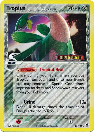 Tropius (23/101) (Delta Species) (Stamped) [EX: Dragon Frontiers] | Pegasus Games WI