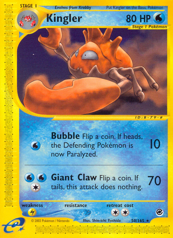 Kingler (50/165) [Expedition: Base Set] | Pegasus Games WI