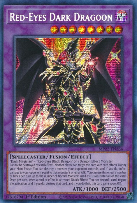 Red-Eyes Dark Dragoon [MP22-EN264] Prismatic Secret Rare | Pegasus Games WI