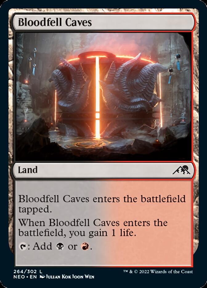 Bloodfell Caves [Kamigawa: Neon Dynasty] | Pegasus Games WI