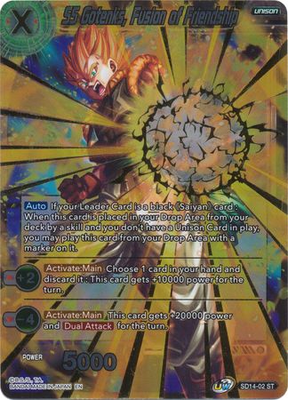 SS Gotenks, Fusion of Friendship (Gold Stamped / Starter Deck - Saiyan Wonder) (SD14-02) [Rise of the Unison Warrior] | Pegasus Games WI