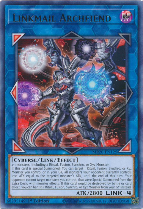 Linkmail Archfiend [MP20-EN125] Rare | Pegasus Games WI