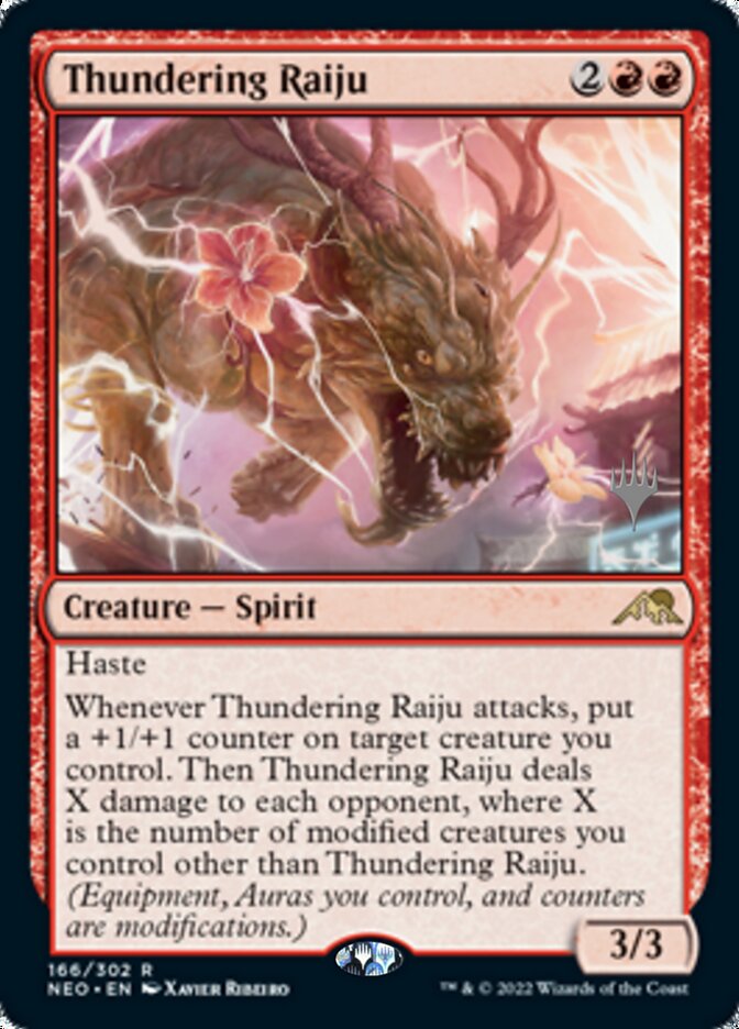 Thundering Raiju (Promo Pack) [Kamigawa: Neon Dynasty Promos] | Pegasus Games WI