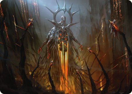 Solphim, Mayhem Dominus Art Card [Phyrexia: All Will Be One Art Series] | Pegasus Games WI