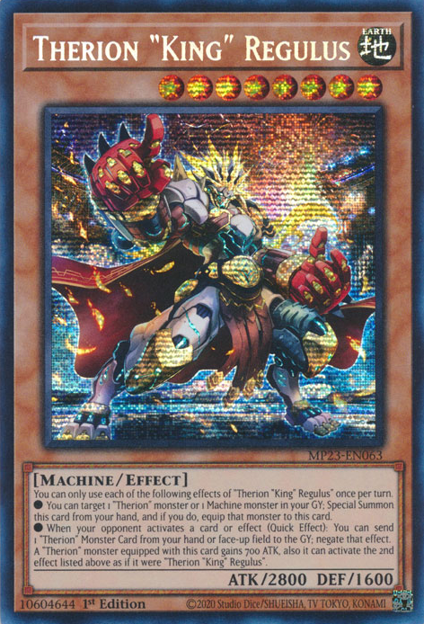 Therion "King" Regulus [MP23-EN063] Prismatic Secret Rare | Pegasus Games WI