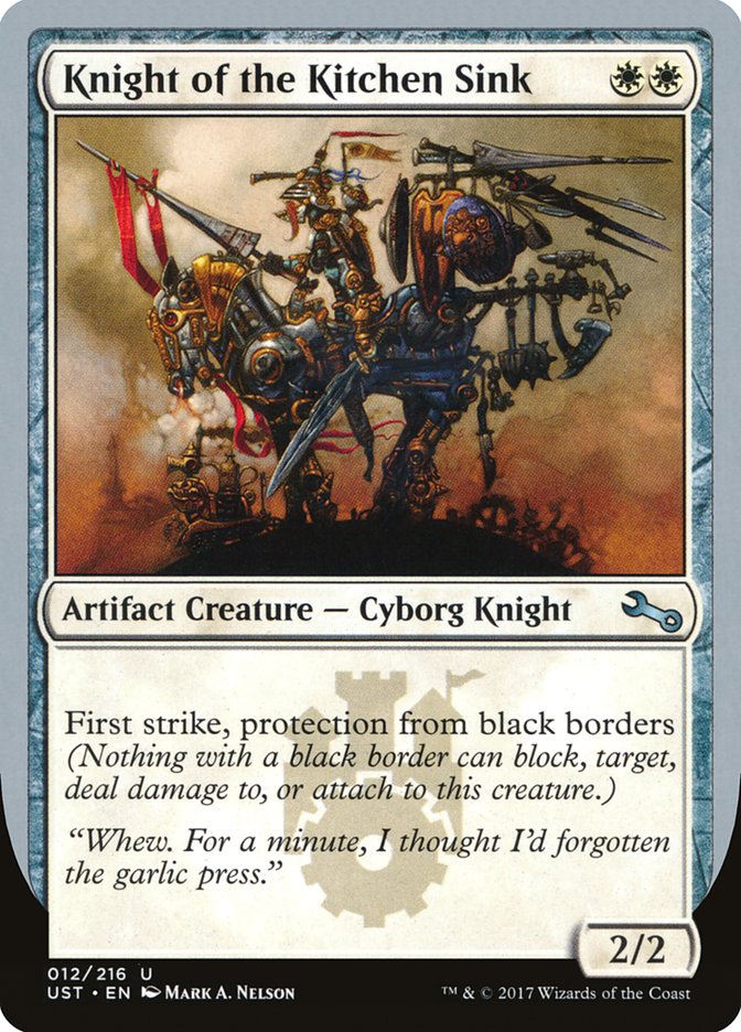 Knight of the Kitchen Sink ("protection from black border") [Unstable] | Pegasus Games WI