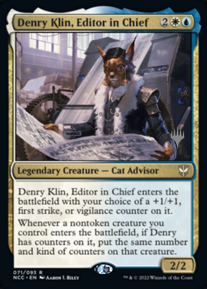 Denry Klin, Editor in Chief (Promo Pack) [Streets of New Capenna Commander Promos] | Pegasus Games WI