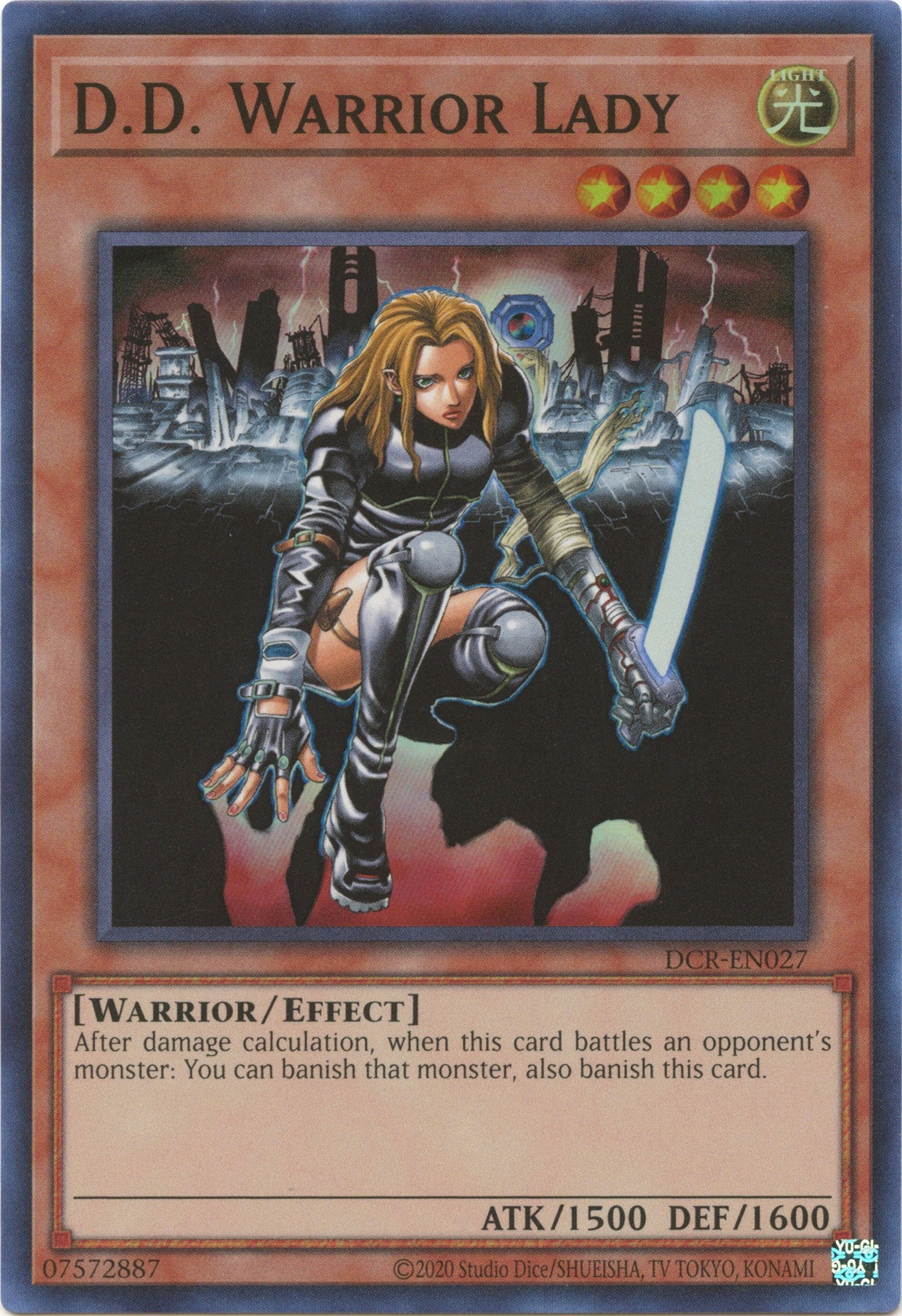 D.D. Warrior Lady (25th Anniversary) [DCR-EN027] Super Rare | Pegasus Games WI