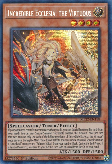 Incredible Ecclesia, the Virtuous [MP22-EN188] Prismatic Secret Rare | Pegasus Games WI