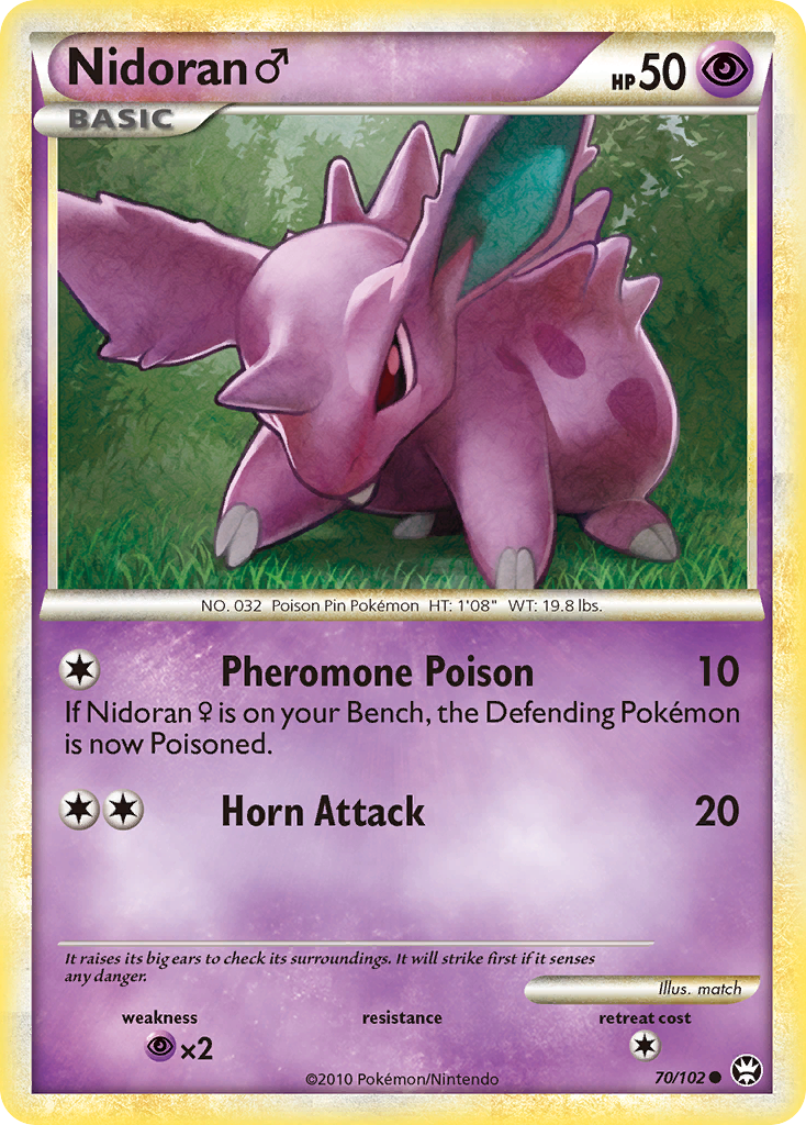 Nidoran (70/102) (Male) [HeartGold & SoulSilver: Triumphant] | Pegasus Games WI