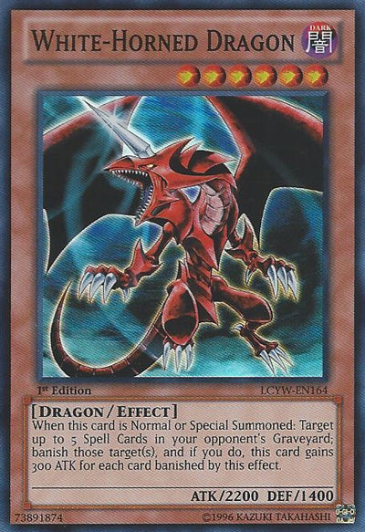 White-Horned Dragon [LCYW-EN164] Super Rare | Pegasus Games WI