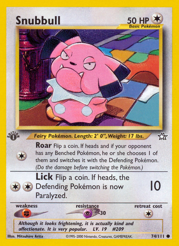 Snubbull (74/111) [Neo Genesis 1st Edition] | Pegasus Games WI