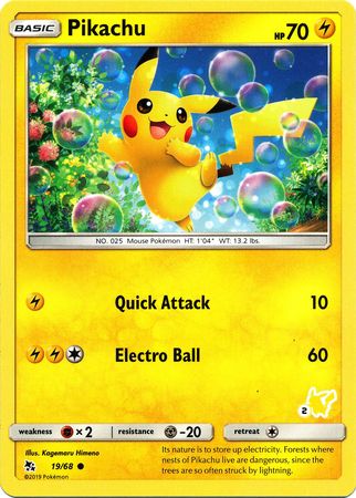 Pikachu (19/68) (Pikachu Stamp #2) [Battle Academy 2020] | Pegasus Games WI