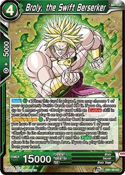 Broly, the Swift Berserker (EB1-30) [Battle Evolution Booster] | Pegasus Games WI