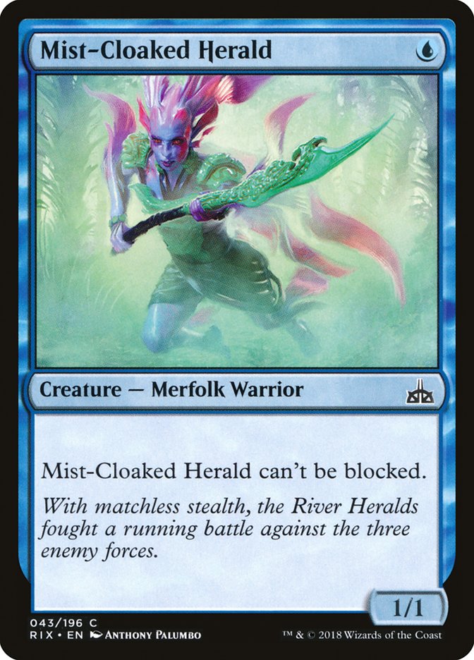 Mist-Cloaked Herald [Rivals of Ixalan] | Pegasus Games WI