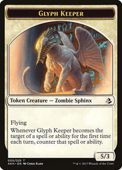 Glyph Keeper // Warrior Double-Sided Token [Amonkhet Tokens] | Pegasus Games WI