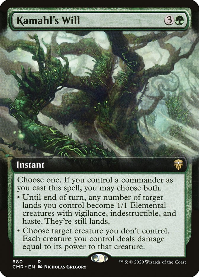 Kamahl's Will (Extended Art) [Commander Legends] | Pegasus Games WI