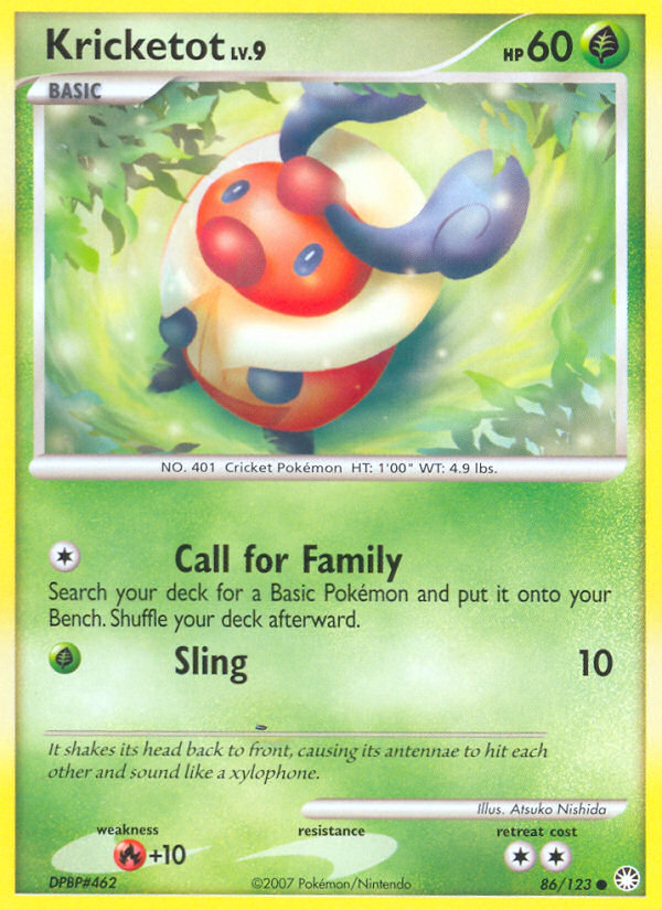 Kricketot (86/123) [Diamond & Pearl: Mysterious Treasures] | Pegasus Games WI