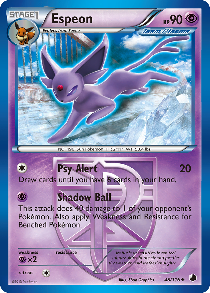 Espeon (48/116) [Black & White: Plasma Freeze] | Pegasus Games WI