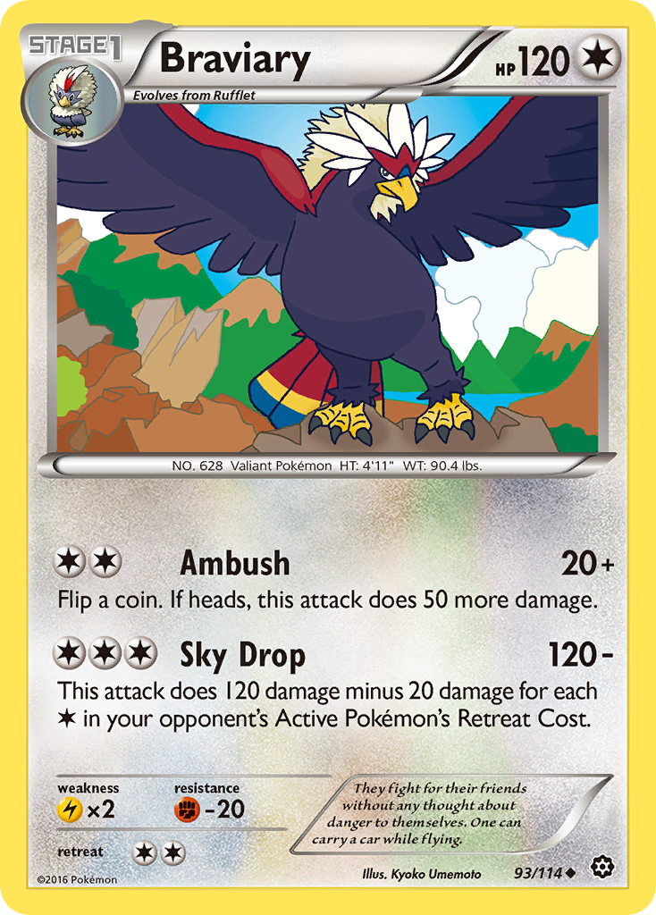 Braviary (93/114) [XY: Steam Siege] | Pegasus Games WI