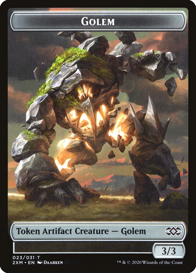 Elephant // Golem Double-Sided Token [Double Masters Tokens] | Pegasus Games WI