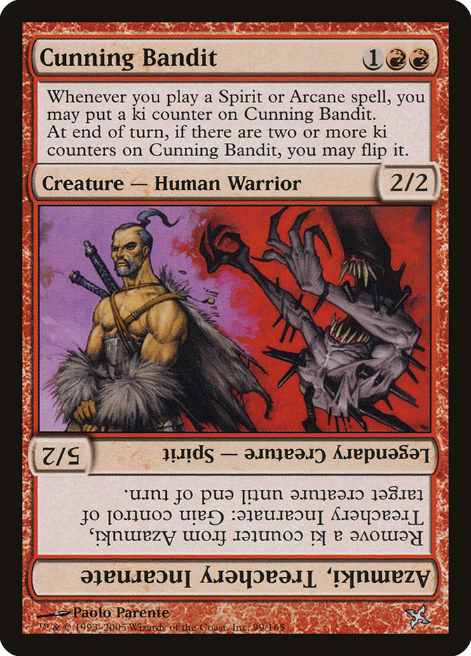 Cunning Bandit // Azamuki, Treachery Incarnate [Betrayers of Kamigawa] | Pegasus Games WI